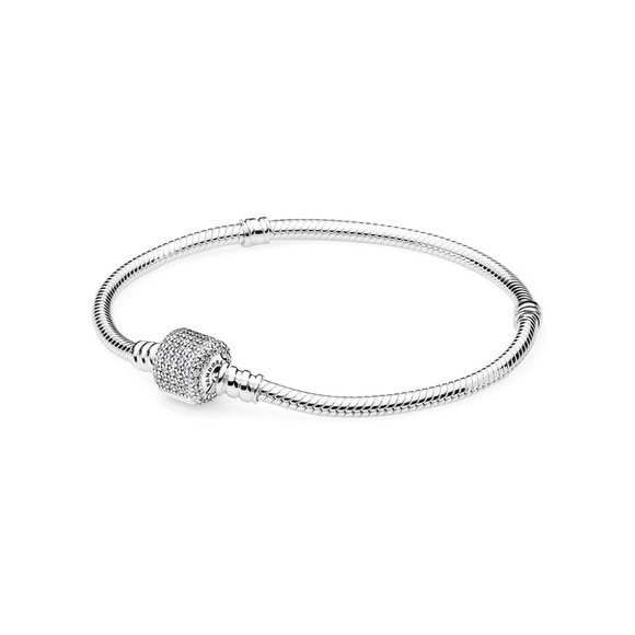 Pandora Jewelry - Pandora | Moments Sparkling Pavé Clasp Snake Chain
